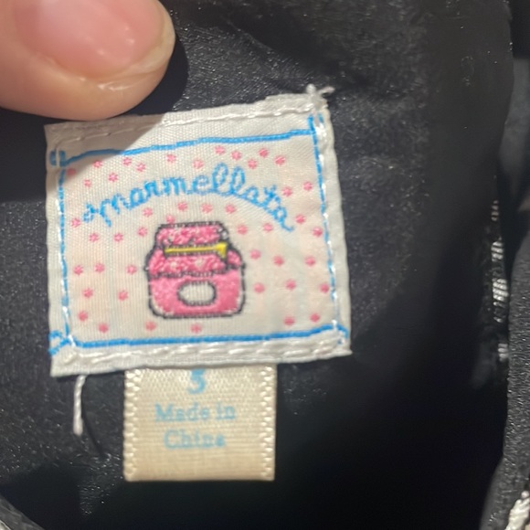 Marmellata 5 black plaid floral rose detailed dressy dress euc worn once - Picture 4 of 10